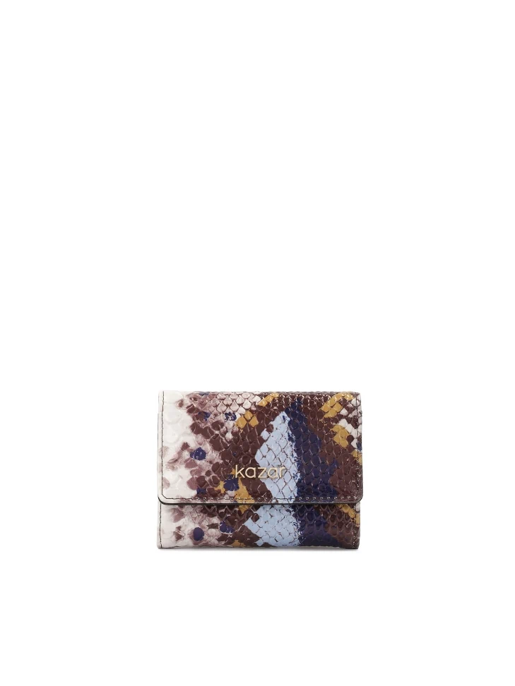 kazar Patterned colorful embossed leather wallet
