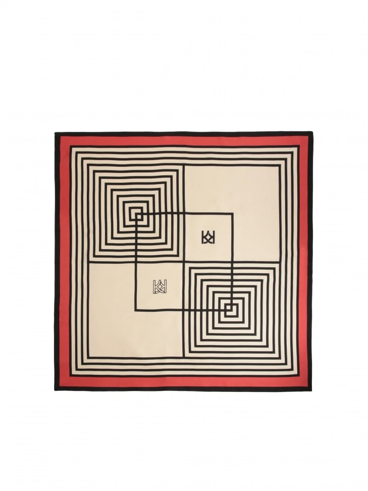 Kazar Patterned Silk Scarf