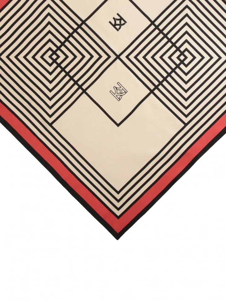 Kazar Patterned Silk Scarf