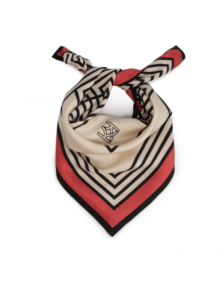 kazar Patterned silk scarf