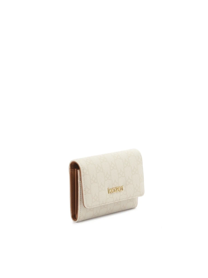 Kazar Patterned Wallet With Brown Interior