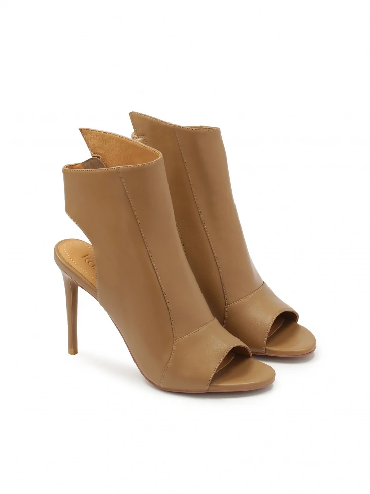 Kazar Peep Toe Boots With Open Toe And Heel