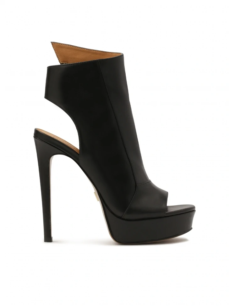 kazar Peep toe boots with platform