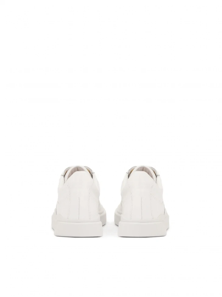 Kazar Perforated White Leather Sneakers