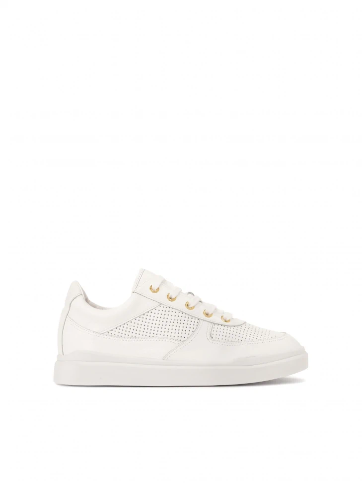 kazar Perforated white leather sneakers