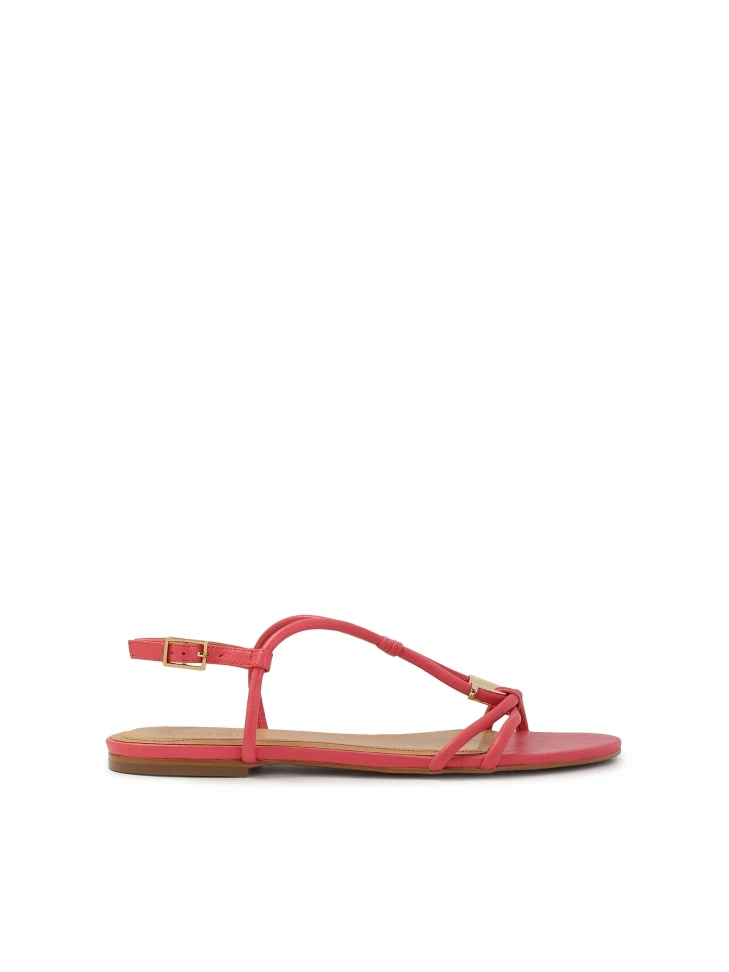 kazar Pink flat sandals with metal embellishment