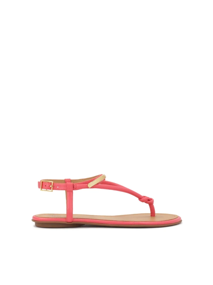 kazar Pink flat sandals with metal embellishment