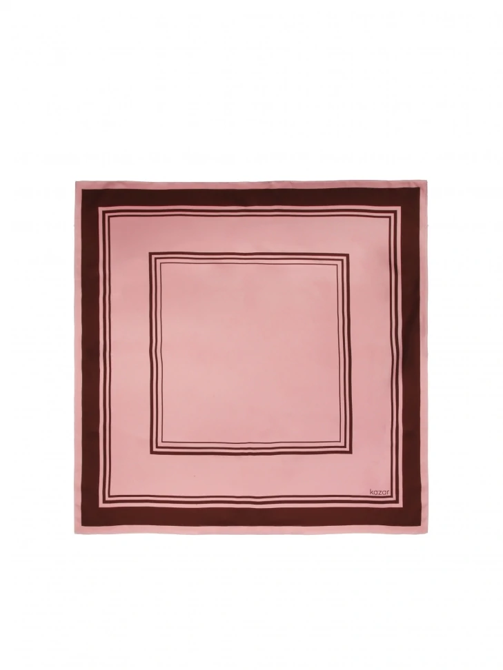 Kazar Pink Minimalist Silk Scarf