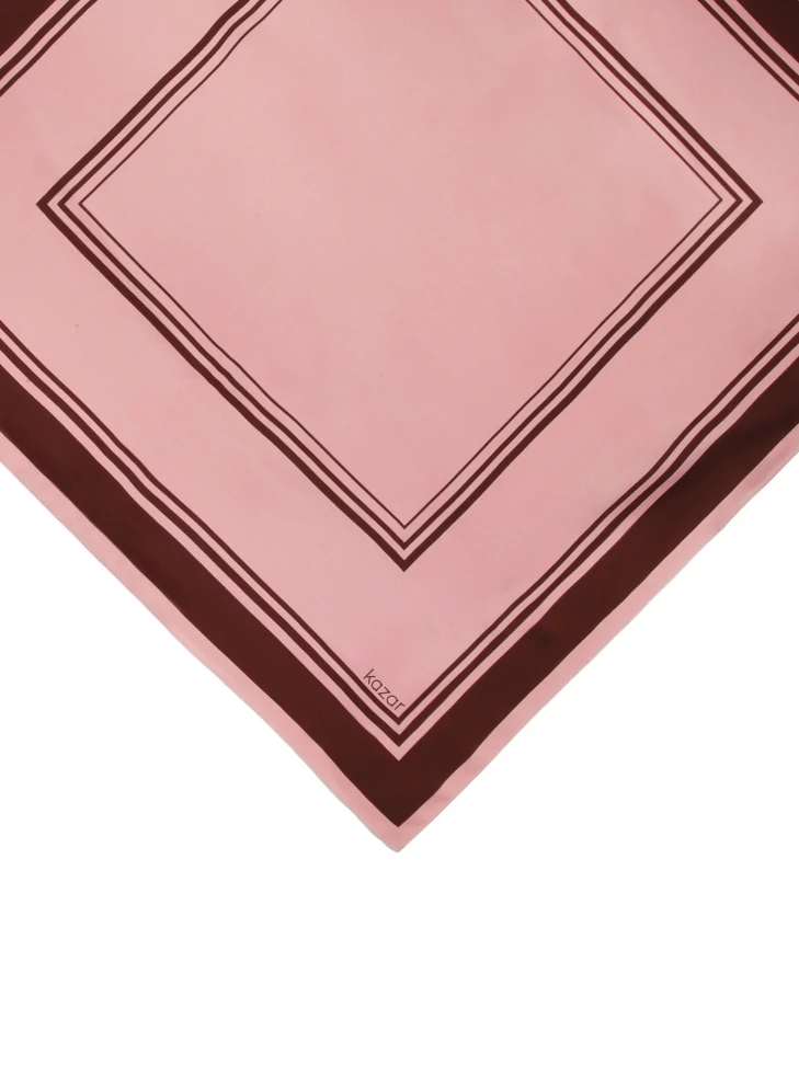Kazar Pink Minimalist Silk Scarf
