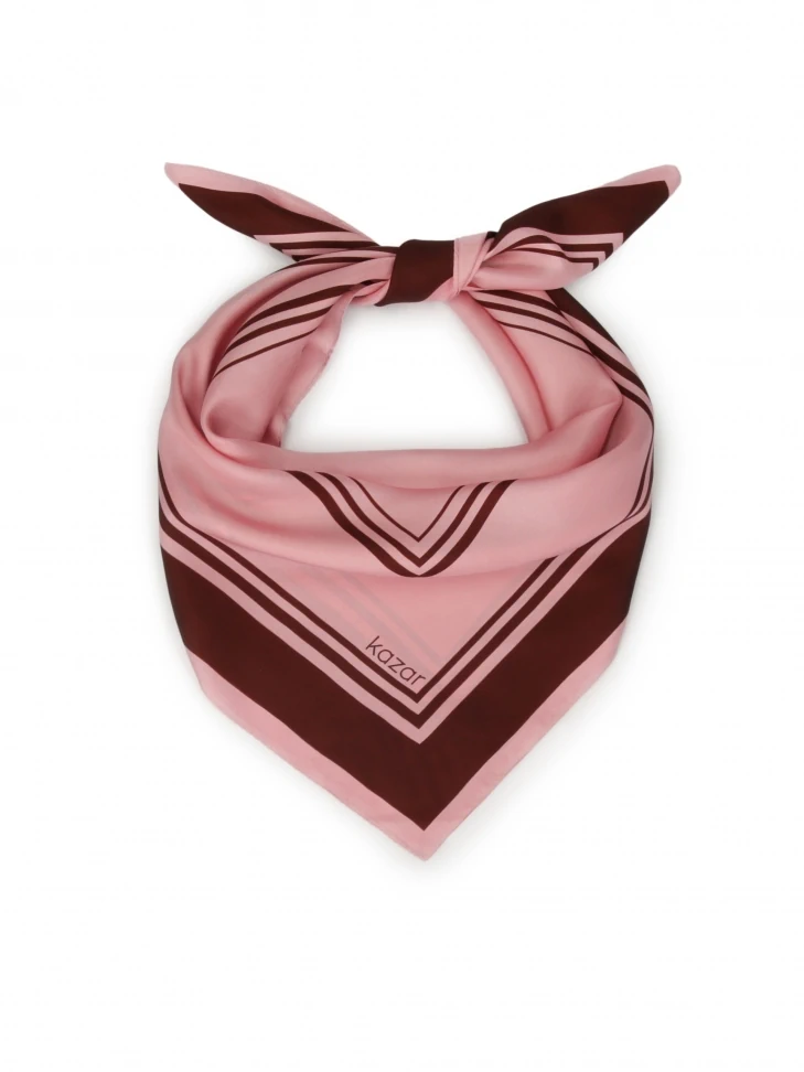 kazar Pink minimalist silk scarf