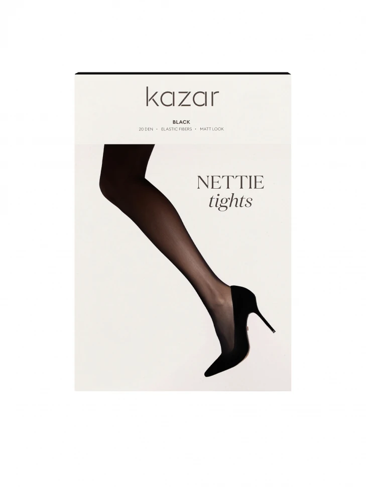 Kazar Plain Black Matte Tights 20 DEN