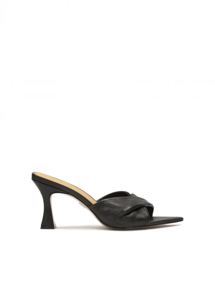 kazar Pointed mules in black leather