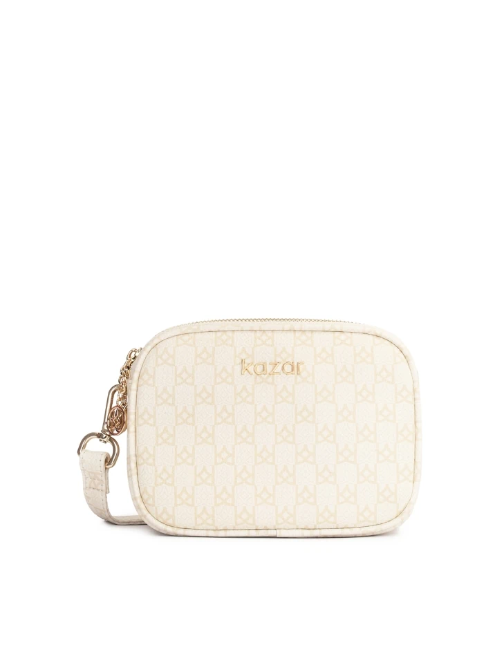Kazar Printed Logo Leather Bag