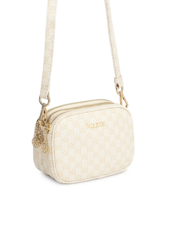 Kazar Printed Logo Leather Bag