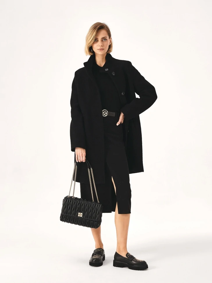 Kazar Quilted Black Chain Handbag
