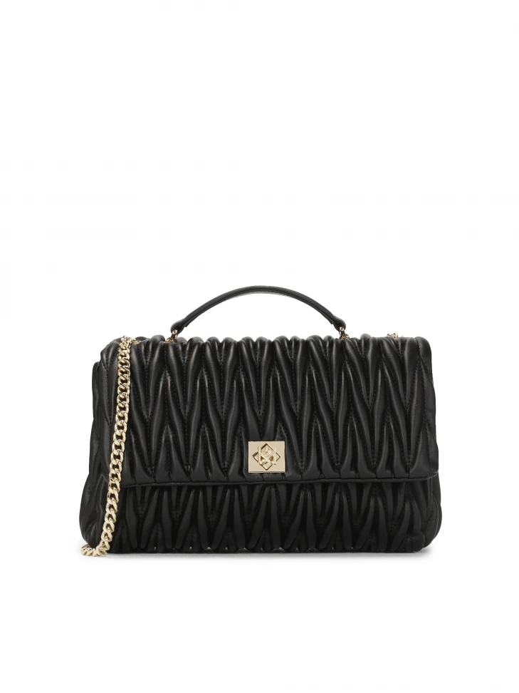 kazar Quilted black chain handbag