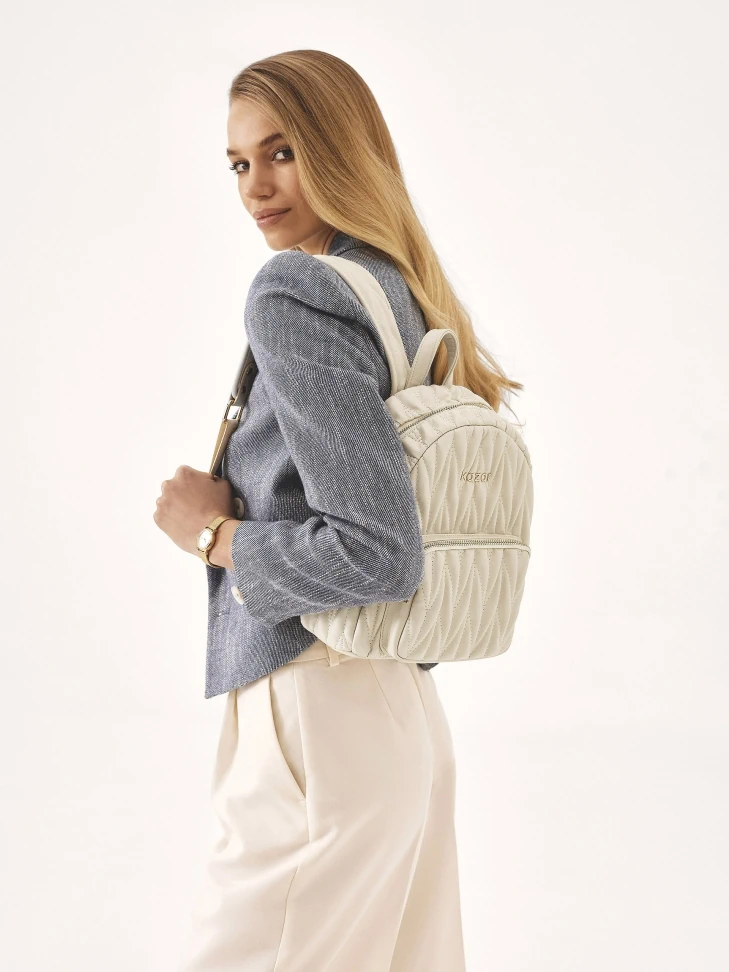 Kazar Quilted Leather Backpack