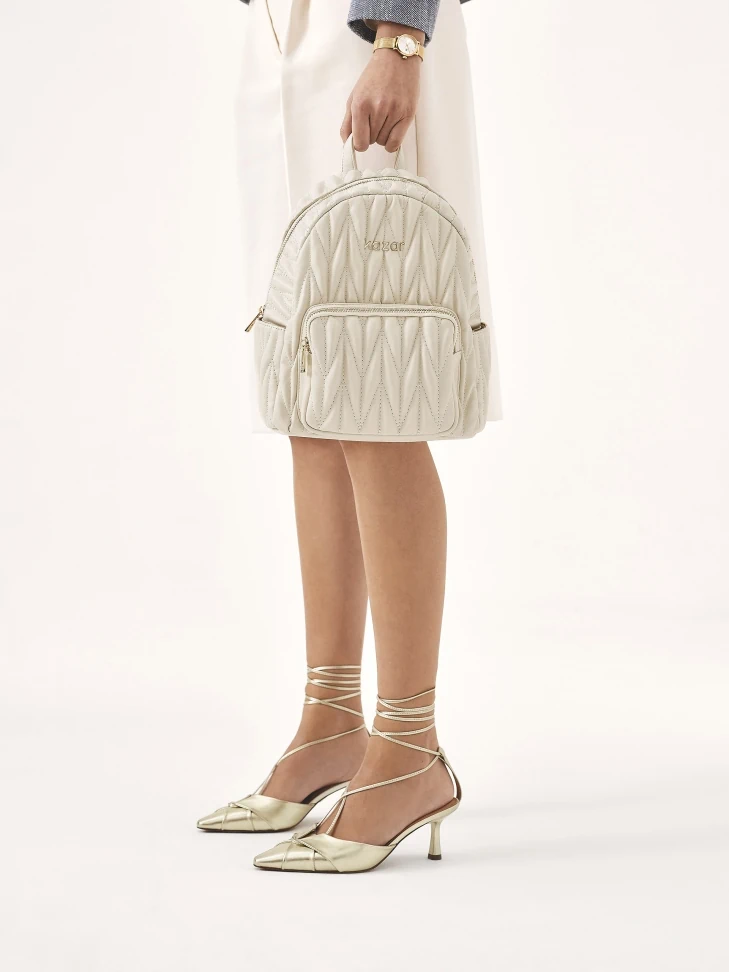 Kazar Quilted Leather Backpack