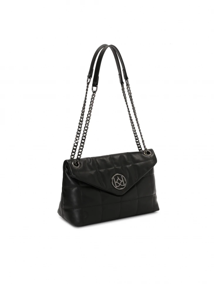 Kazar Quilted Leather Handbag With Flap