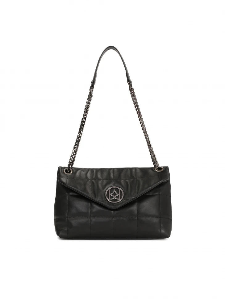kazar Quilted leather handbag with flap