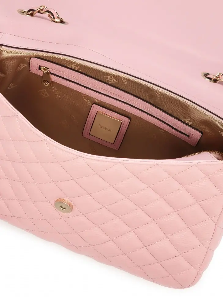 Kazar Quilted Pink Shoulder Bag