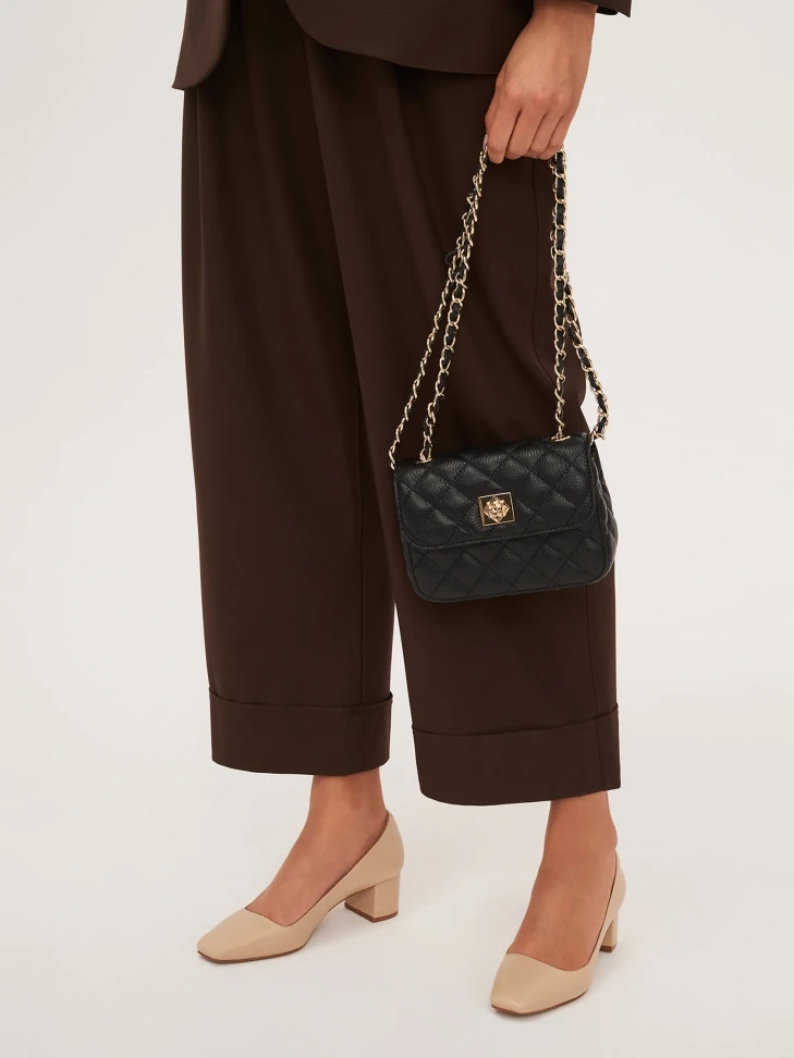 Kazar Quilted Small Leather Bag With A Chain