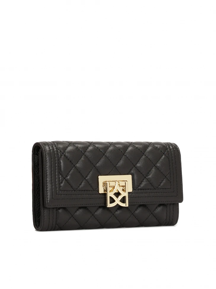 Kazar Quilted Wallet With Large Clasp