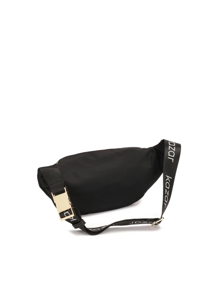 Kazar Recycled Textile Belt Bag In Black Color