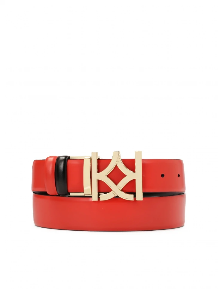 kazar Red and black double-sided belt
