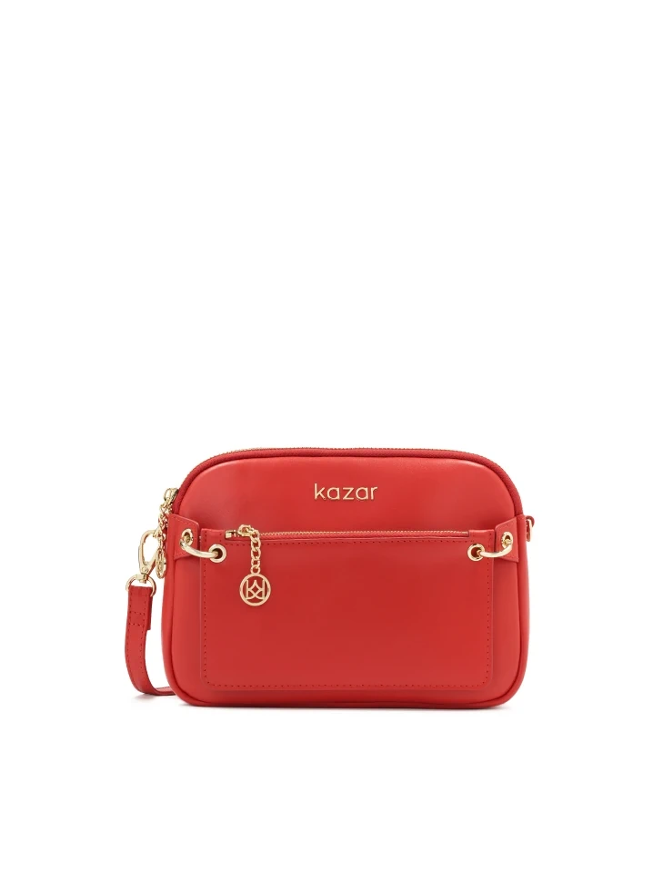 kazar Red belt bag with detachable pouch