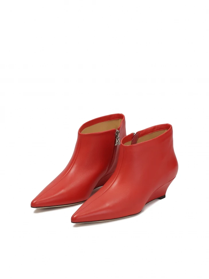 Kazar Red Boots On Low Heel