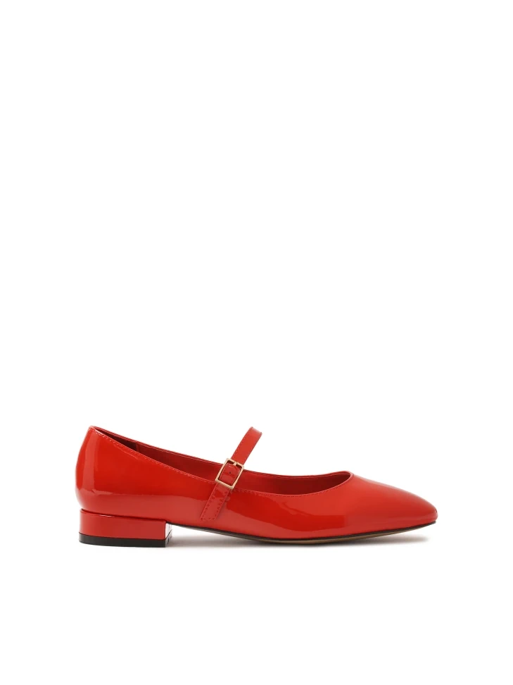 kazar Red flat sole pumps by Mary Jane