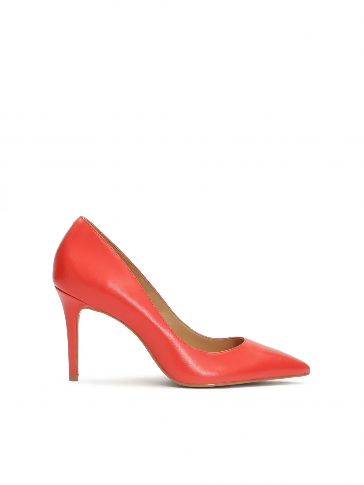kazar Red grain leather stilettos