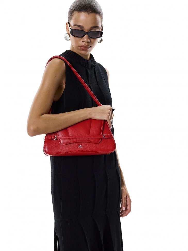 Kazar Red Handbag With A Unique Shape
