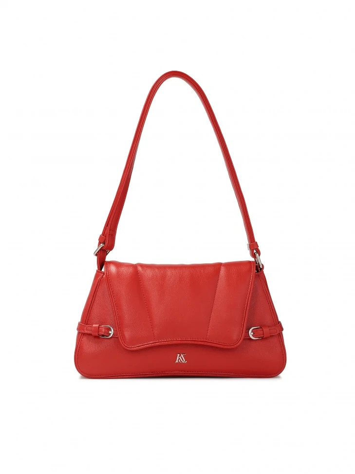 kazar Red handbag with a unique shape
