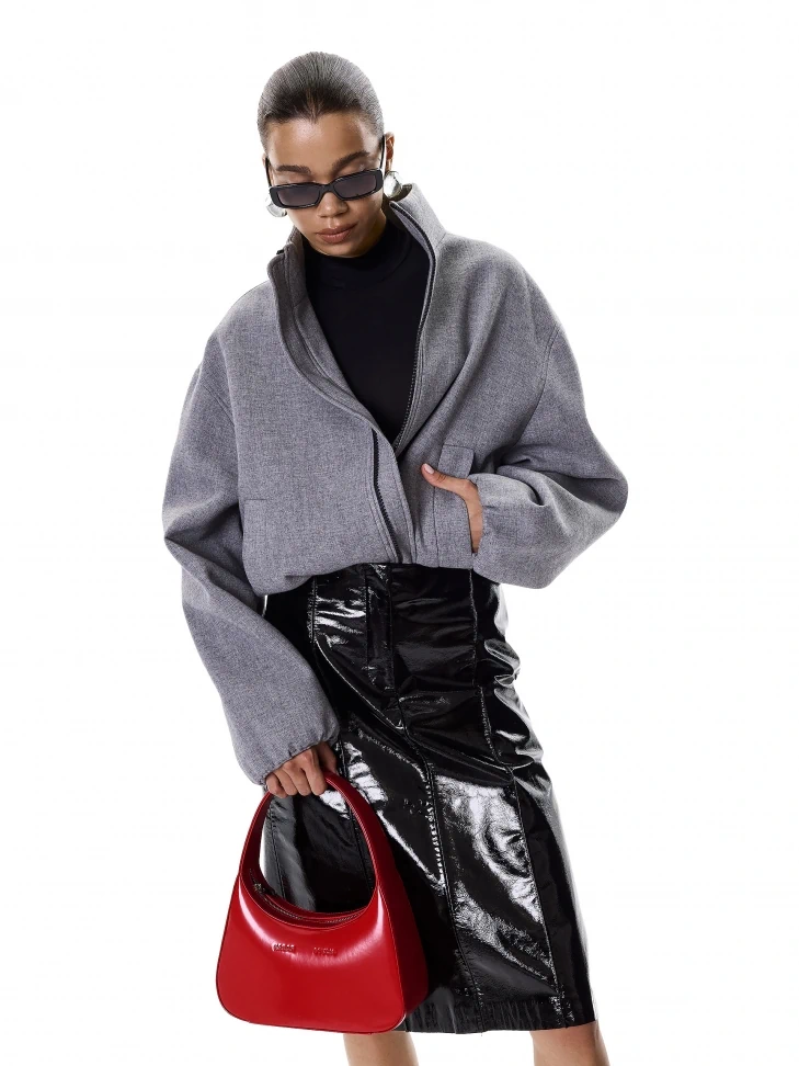 Kazar Red Handbag With Hand Grip