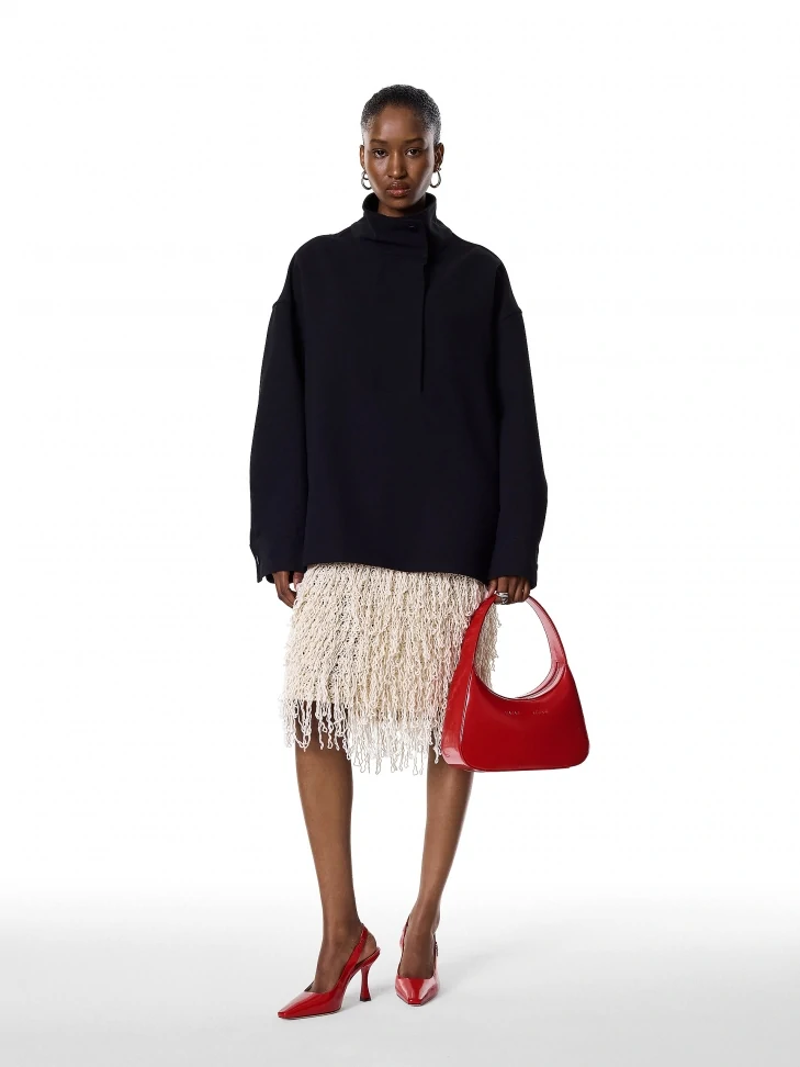 Kazar Red Handbag With Hand Grip