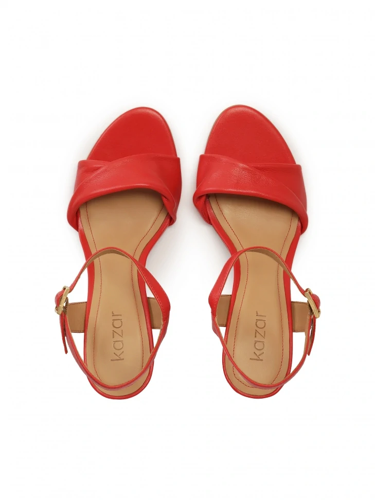 Kazar Red Heeled Sandals
