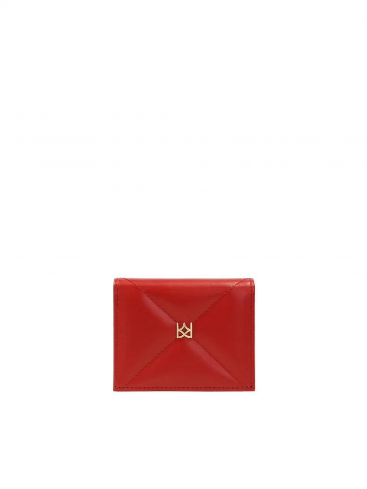 kazar Red leather quilted wallet