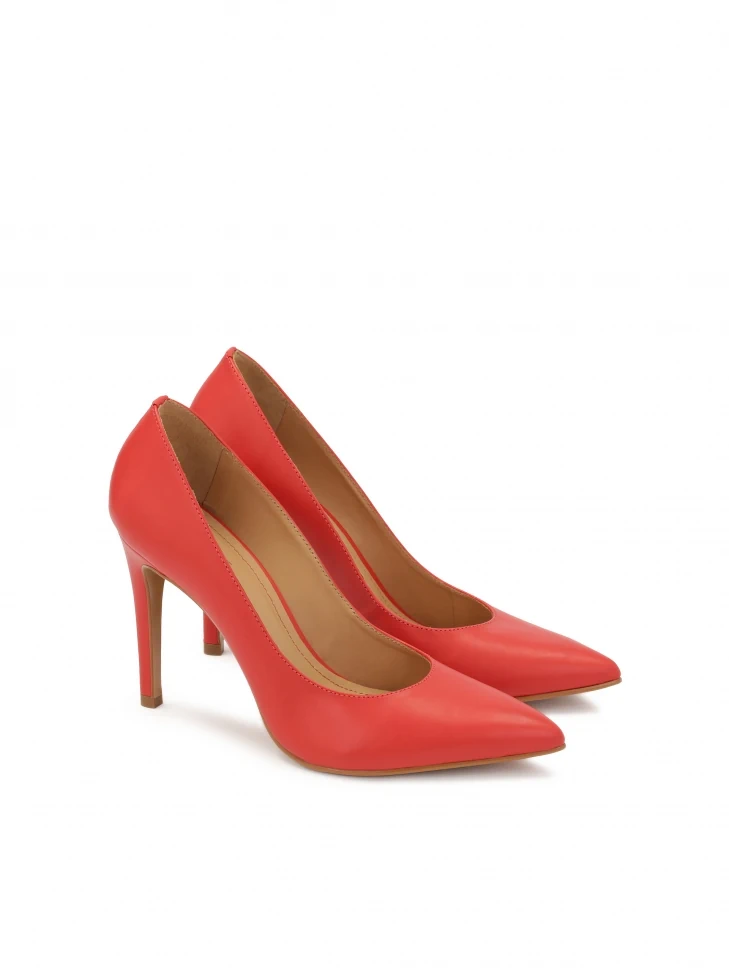Kazar Red Leather Stiletto Pumps