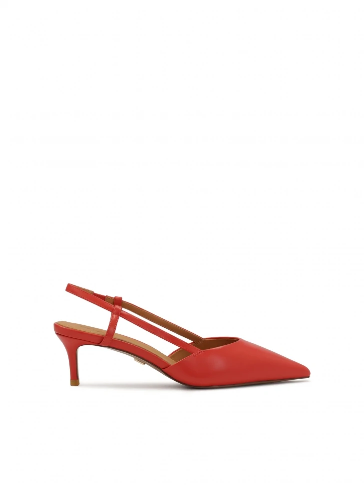 kazar Red low pumps with open heel