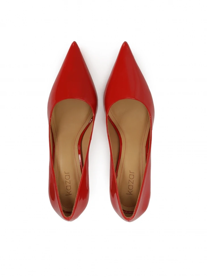 Kazar Red Patent Leather Stiletto Pumps