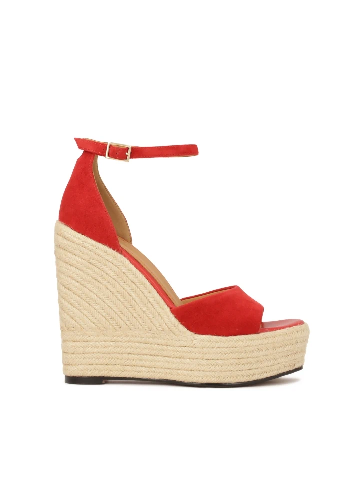 kazar Red platform heeled sandals