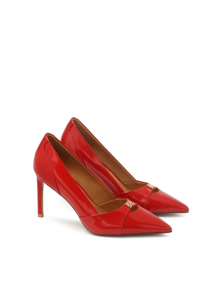 Kazar Red Pumps With Cut-out Upper