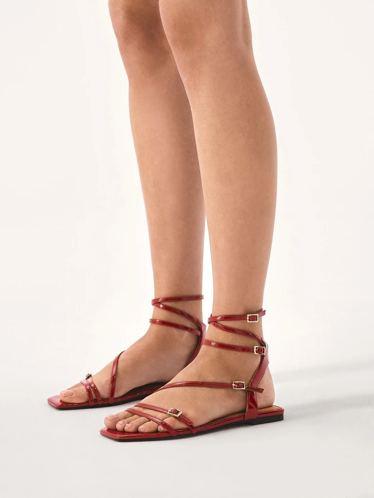 Kazar Red Sandals With Fine Straps