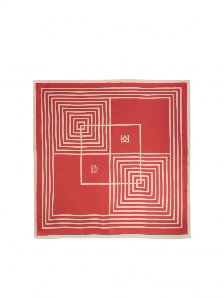 Kazar Red Silk Scarf