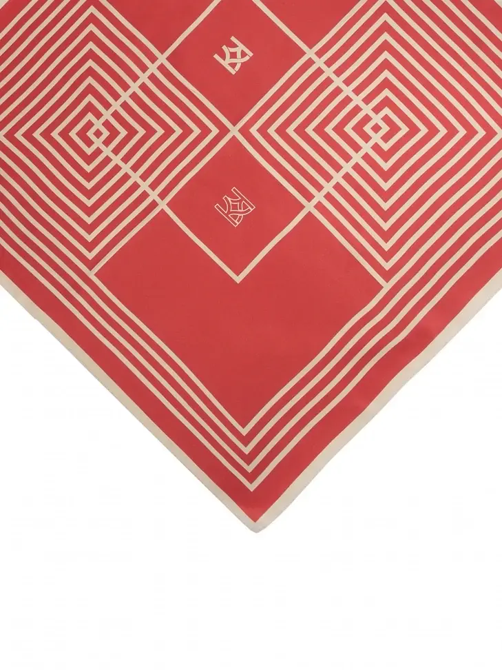 Kazar Red Silk Scarf