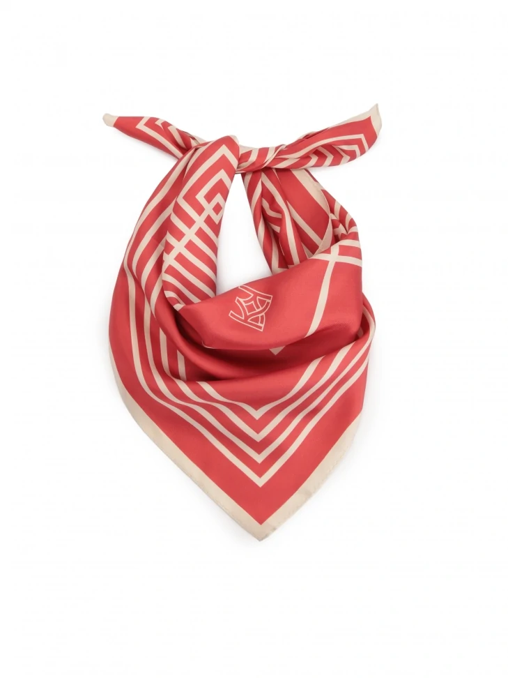 kazar Red silk scarf