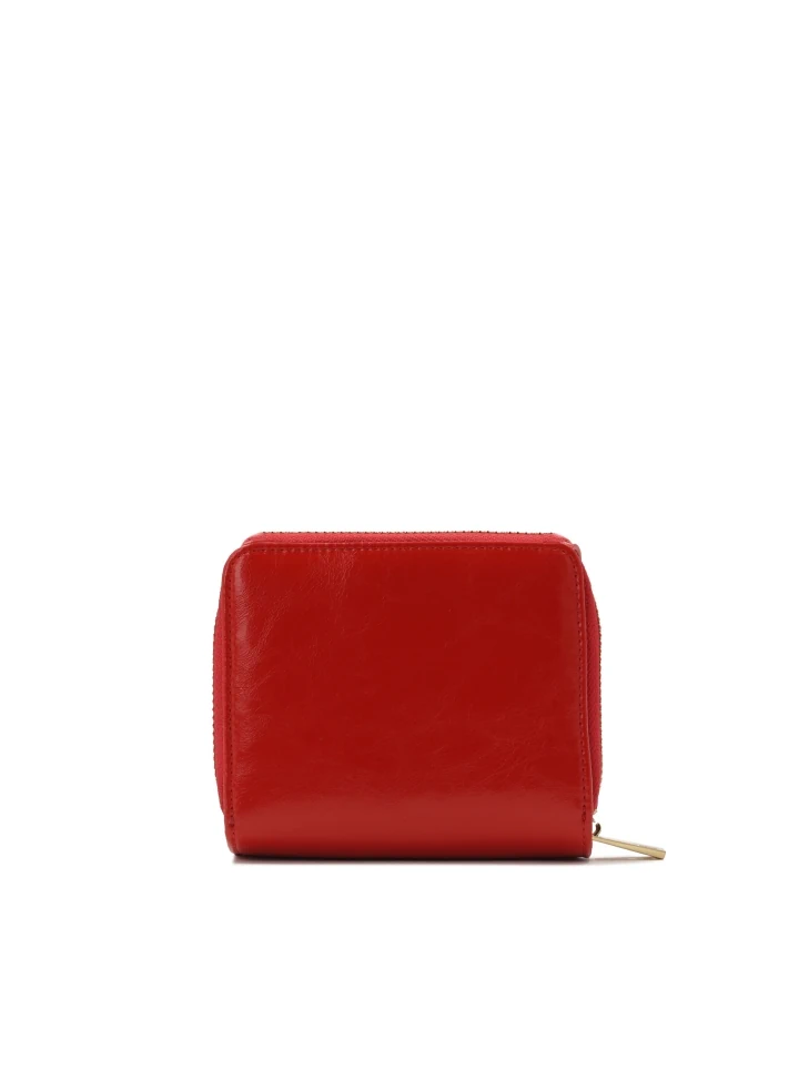 Kazar Red Wallet With Decorative Clasp