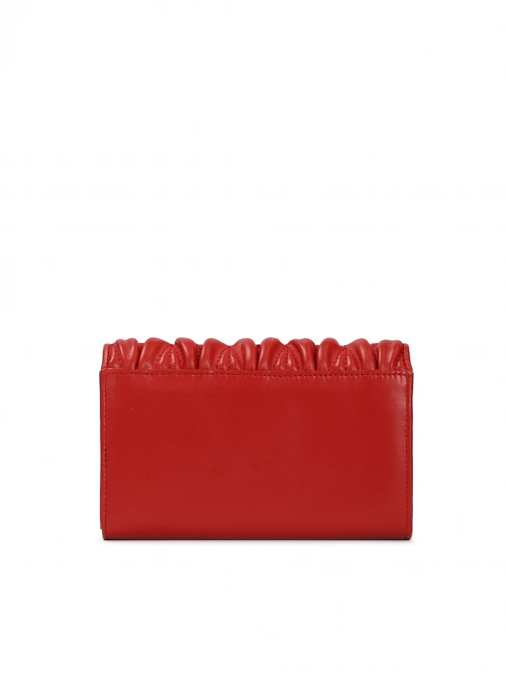 Kazar Red Wallet With Fine Quilting
